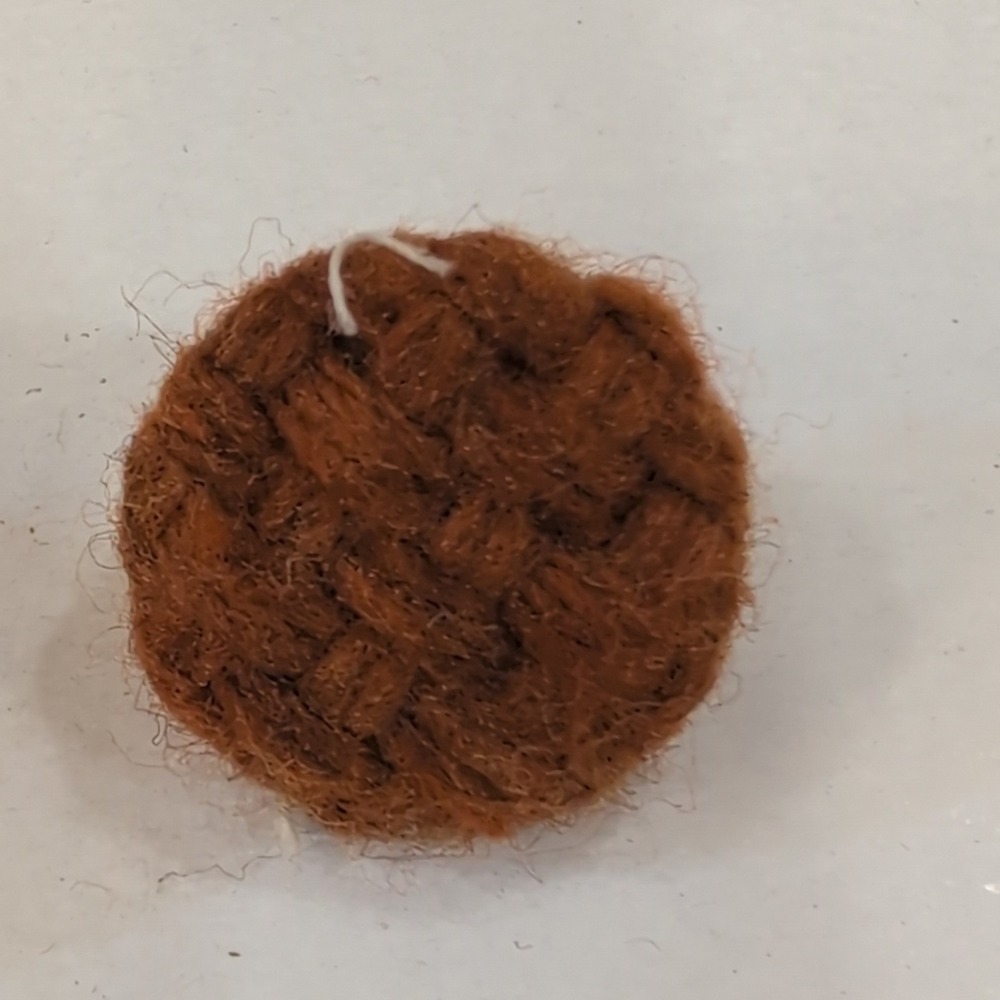 Set of 15 VTG Round Woven Buttons Brown Orange Accents Craft Sewing Apparel - Picture 3 of 4